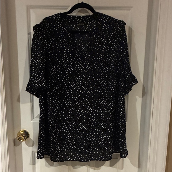 BloomChic Tops - Black Polka Dot Women's Blouse by BloomChic in Size 18/20